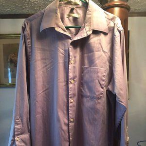 Geoffrey Beene  Sateen Lilac Dress Shirt Men